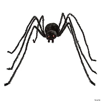 36 1/2" x 61 3/4" Black Spider with Light-Up Eyes Halloween Decoration