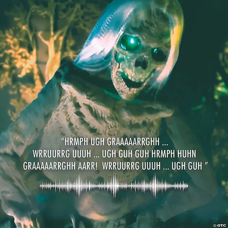 36" Animated Crouching Bones Prop