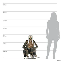 36" Animated Crouching Bones Prop