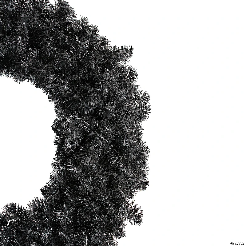 36" Black Colorado Spruce Artificial Halloween Wreath - Unlit