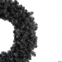 36" Black Colorado Spruce Artificial Halloween Wreath - Unlit