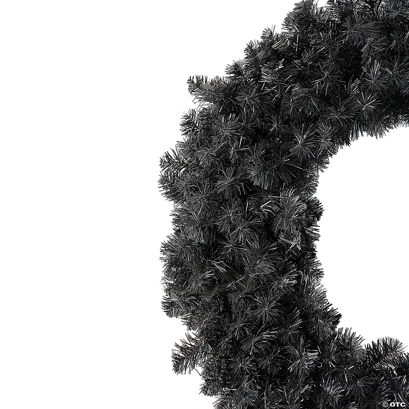 36" Black Colorado Spruce Artificial Halloween Wreath - Unlit
