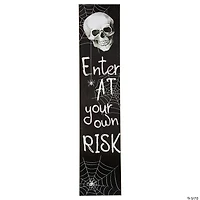 36" Enter at Your Own Risk Wooden Halloween Porch Board Sign Decoration