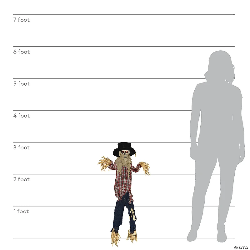 36" Hanging Animated Kicking Scarecrow Decoration
