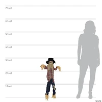 36" Hanging Animated Kicking Scarecrow Decoration