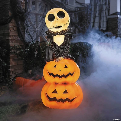 36" Light-Up The Nightmare Before Christmas™ Jack Skellington with Pumpkins Yard Decoration