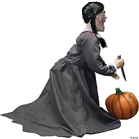 36" Lunging Pumpkin Carver Animated Prop