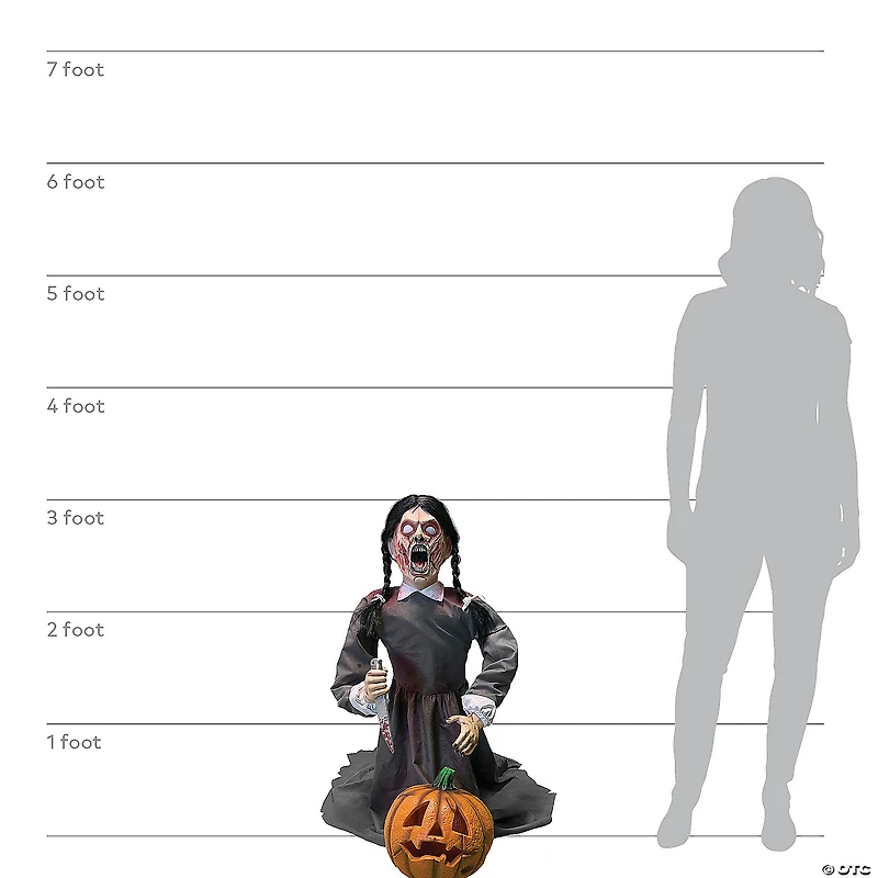 36" Lunging Pumpkin Carver Animated Prop
