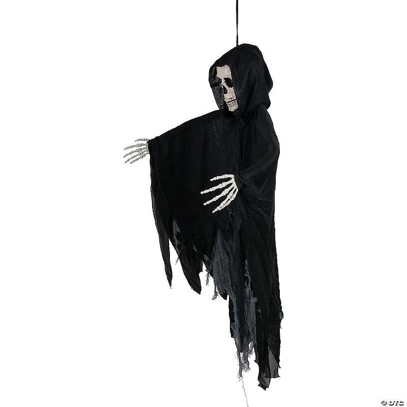 36" Touch Activated Lighted Talking Reaper Animated Hanging Halloween Decoration