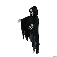 36" Touch Activated Lighted Talking Reaper Animated Hanging Halloween Decoration