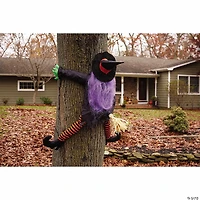 36" Wrong Way Witch Tree Hugger Outdoor Halloween Decoration