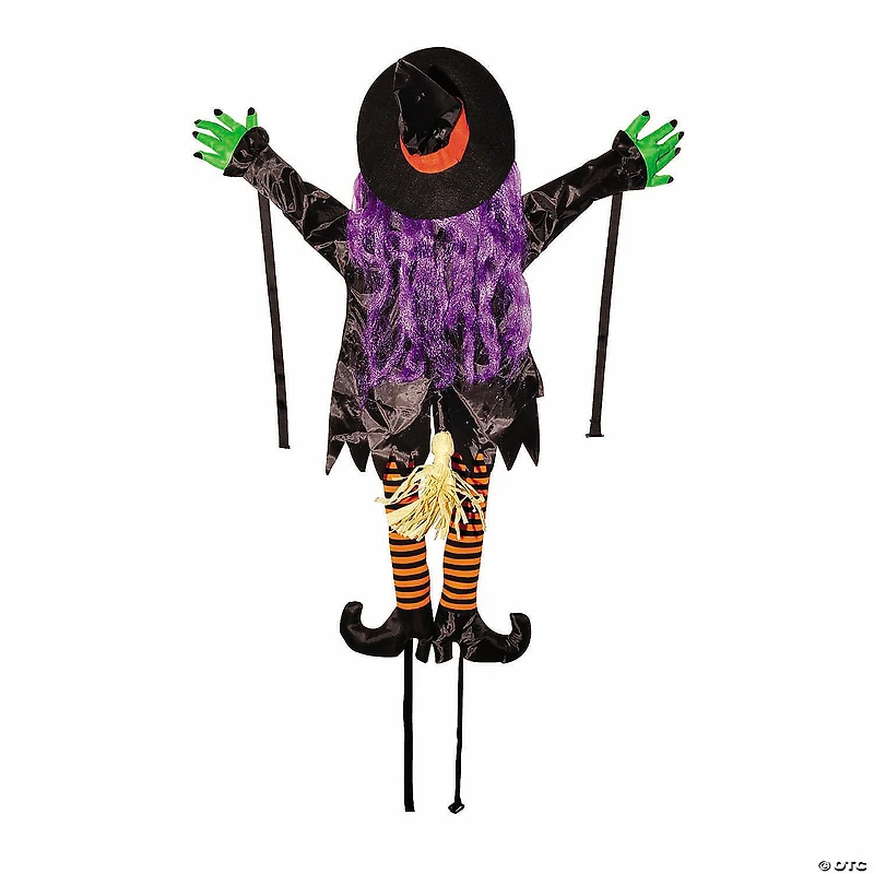36" Wrong Way Witch Tree Hugger Outdoor Halloween Decoration