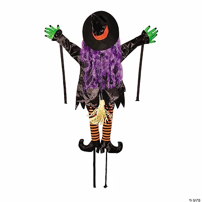 36" Wrong Way Witch Tree Hugger Outdoor Halloween Decoration