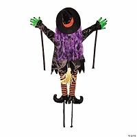 36" Wrong Way Witch Tree Hugger Outdoor Halloween Decoration
