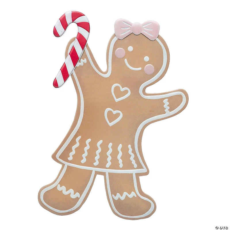 37 3/4" Iron Gingerbread Girl Christmas Decoration