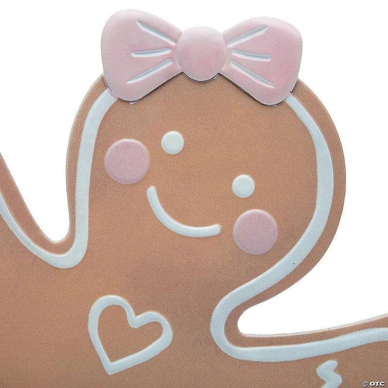 37 3/4" Iron Gingerbread Girl Christmas Decoration