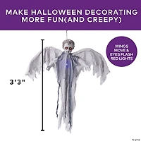 39 1/4" Animated Hanging Light-Up Angel Halloween Decoration
