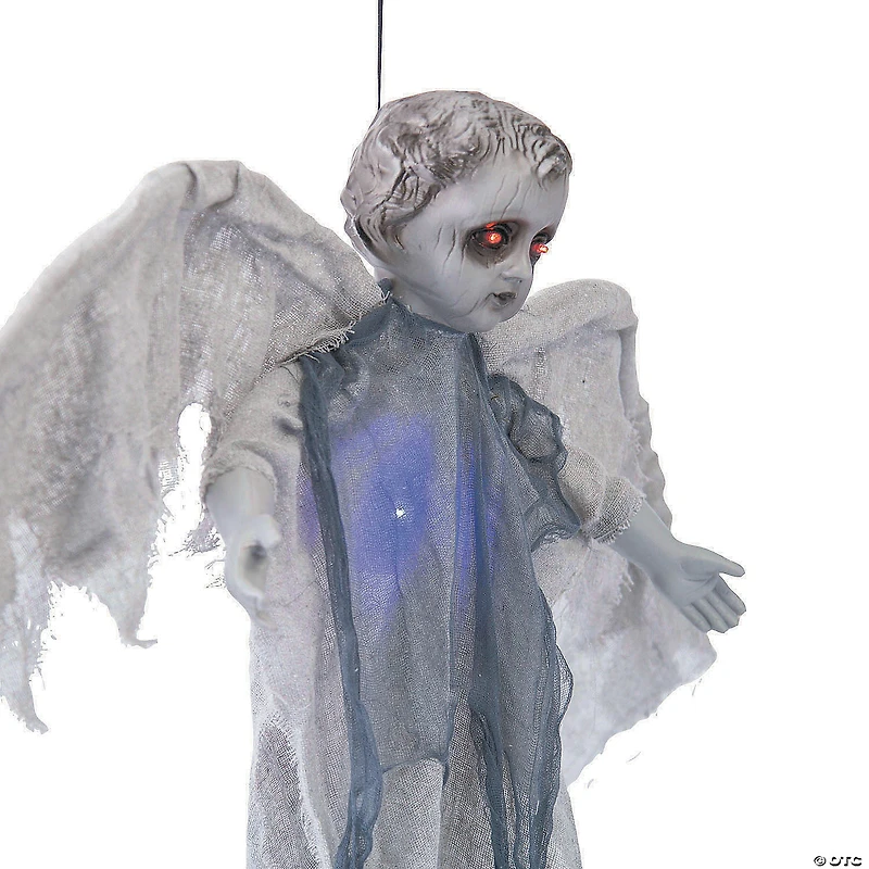39 1/4" Animated Hanging Light-Up Angel Halloween Decoration