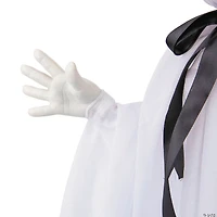 39 1/4" Animated Hanging Smiling Ghost with Witch Hat & Black Bow Halloween Decoration