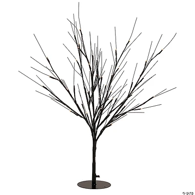 39" LED Lighted Black Halloween Twig Tree - Warm White Lights
