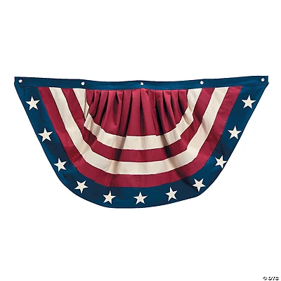 39" x 21" Vintage Americana Cotton Bunting