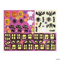 3D Haunted House Stand-Up Sticker Scenes - 12 Pc.