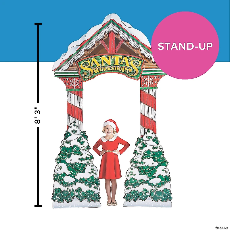 3D Santa’s Workshop Archway Cardboard Stand-Up