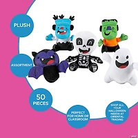 4 3/4" - 6 1/4" Bulk 50 Pc. Halloween Character Stuffed Toy Assortment