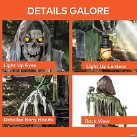 4 Ft. 10" Animated Light-Up Corroded Skeleton Reaper
