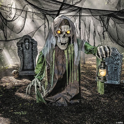4 Ft. 10" Animated Light-Up Corroded Skeleton Reaper
