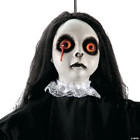 4 Ft. 3" Posable Hanging Girl Dressed in Black Halloween Decoration