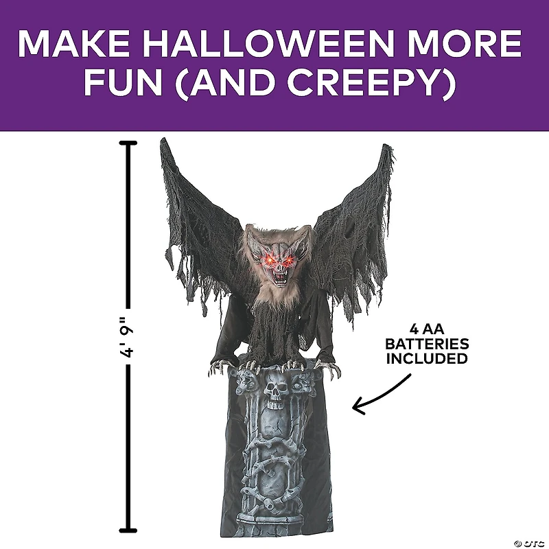 4 Ft. 9" Animated Light-Up Gargoyle Halloween Decoration