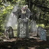 4 Ft. 9" Animated Light-Up Gargoyle Halloween Decoration