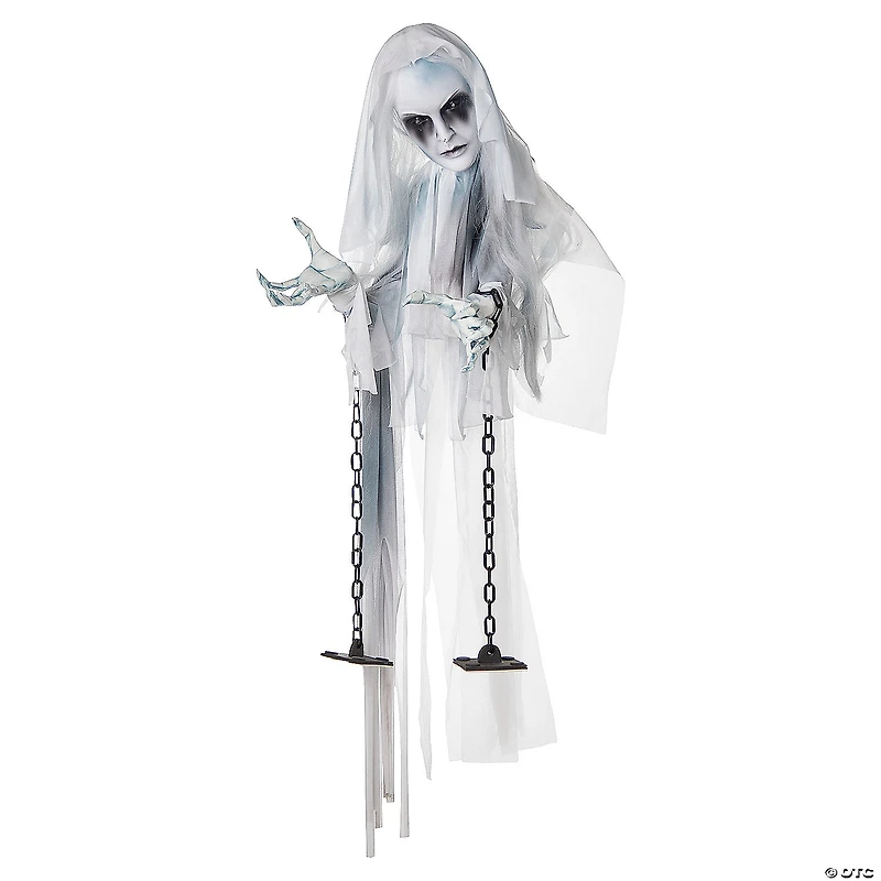 4 Ft. Hanging Ghostly Girl Animated Prop