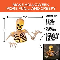 4 Ft. Light-Up Groundbreaker Skeleton Halloween Decoration