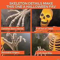 4 Ft. Light-Up Groundbreaker Skeleton Halloween Decoration