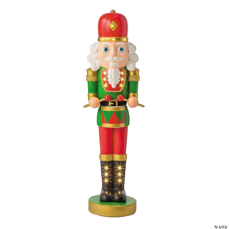 4 Ft. Light-Up Nutcracker with Drumsticks Christmas Decoration