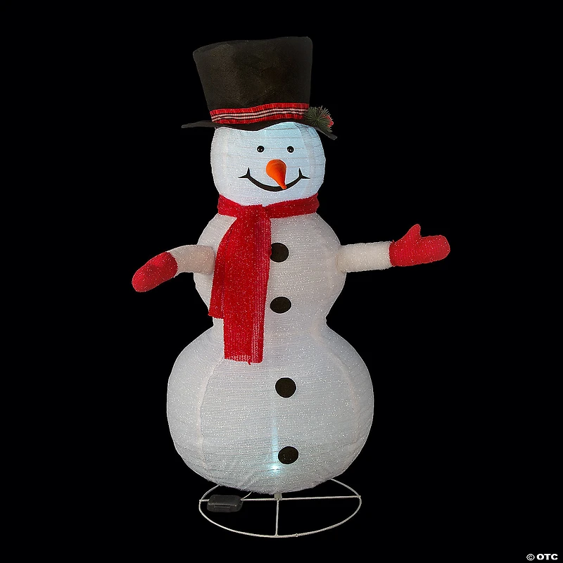 4 ft. Light-Up Snowman Collapsible Outdoor Christmas Decoration