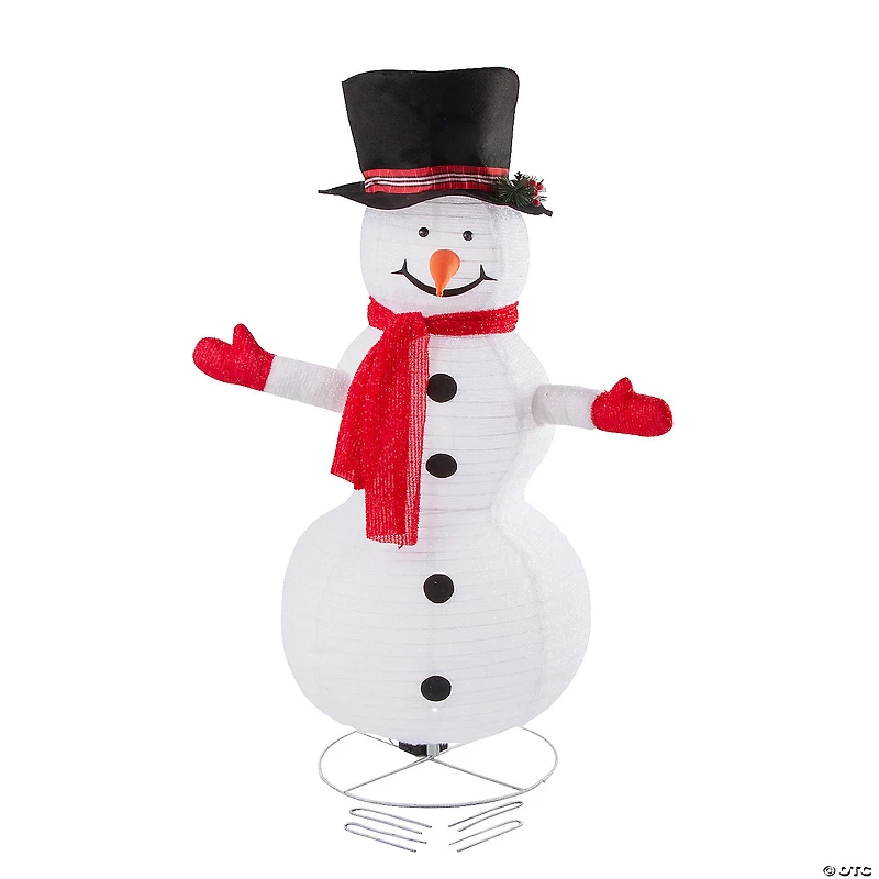 4 ft. Light-Up Snowman Collapsible Outdoor Christmas Decoration