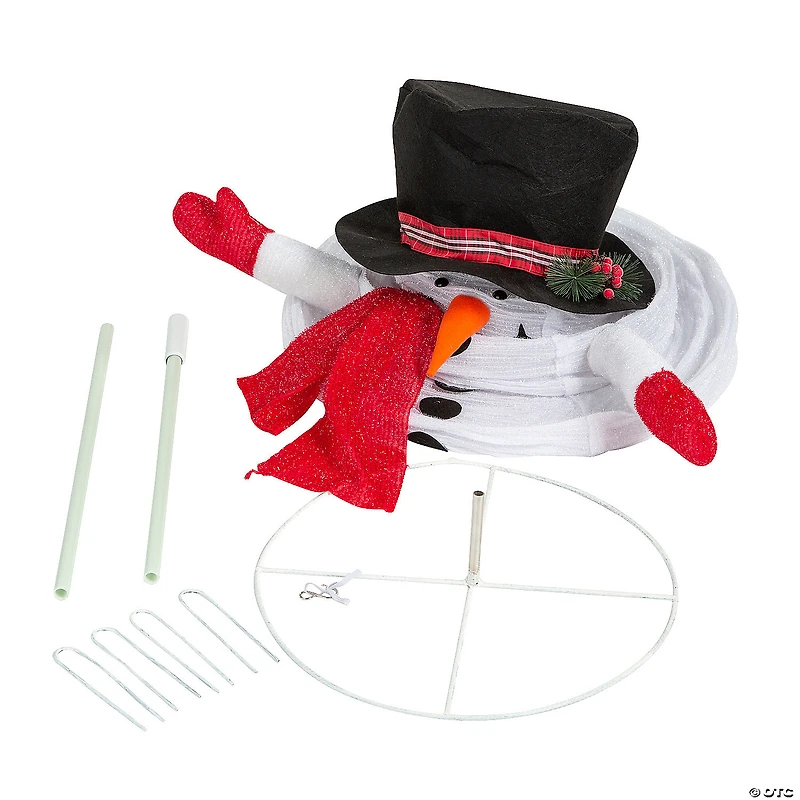 4 ft. Light-Up Snowman Collapsible Outdoor Christmas Decoration