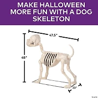 4 Ft. Standing Dog Skeleton Halloween Decoration