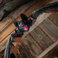 4 Ft. x 14 3/4" Black Foam Vampire Bat Hanging Halloween Decoration