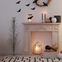 4' Pre-Lit Black Cascade Outdoor Halloween Twig Tree Lights