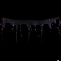 4' x 2' Pre-Lit Purple LED Halloween Gauze Drape Lights