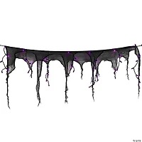 4' x 2' Pre-Lit Purple LED Halloween Gauze Drape Lights