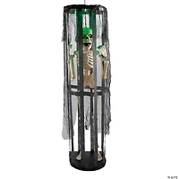 40" Animated Light-Up Skeleton in a Shaking Cage Halloween Decoration