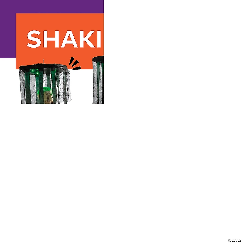 40" Animated Light-Up Skeleton in a Shaking Cage Halloween Decoration