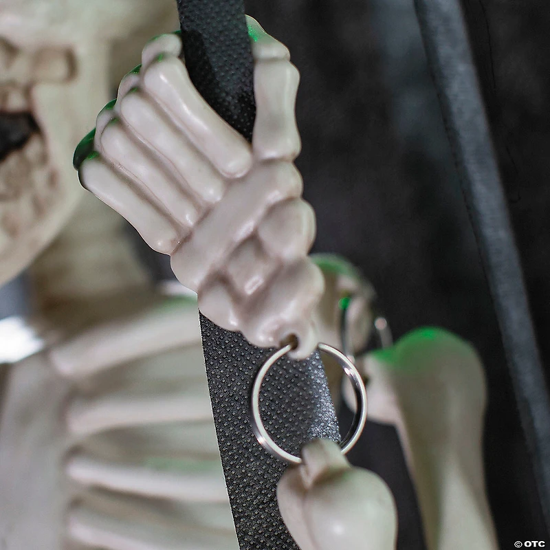 40" Animated Light-Up Skeleton in a Shaking Cage Halloween Decoration