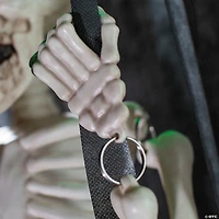 40" Animated Light-Up Skeleton in a Shaking Cage Halloween Decoration