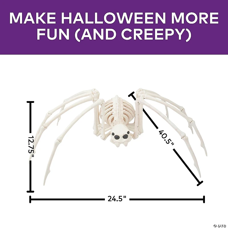 40" Creepy Spider Skeleton Halloween Decoration
